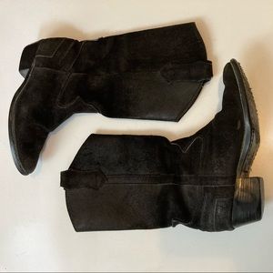 Vintage Dexter suede black leather cowboy boots